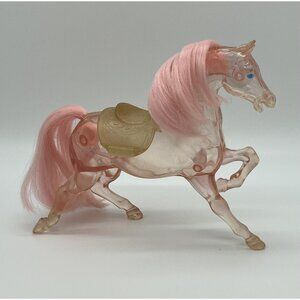Vintage SheRa Princess Of Power Crystal Swift Wind Clear Pink Horse 1985 Saddle